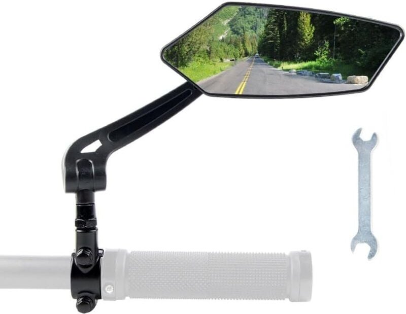 Fahrradlenker mit großer Spiegelfläche, Elektrofahrrad-Rückspiegel, Elektroroller, Mountainbike, 360° faltbar, für 22 bi...