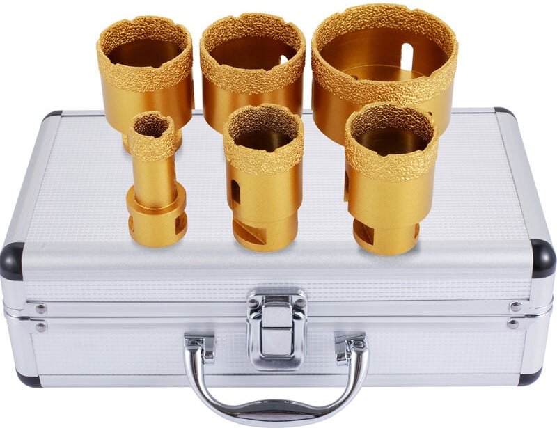 VEVOR Diamant Lochsäge 6 PCS 20/35/40/45/50/68mm Diamantbohrer-Set M14 0,8/1,4/1,6/1,8/2/2,7 inch für Granit-Feinsteinze...
