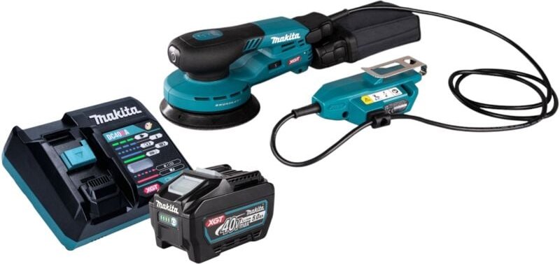 Makita BO 001 CGT101 Akku Exzenterschleifer 40 V max. 125 mm 5,0 mm Hub Brushless + 1x Akku 5,0 Ah + Ladegerät