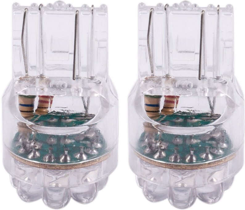 Tlily - 2X Weiß T20 7443 7440 9 leds Brems Blinker Hinten Lichter Lampen Lampen dc 12V