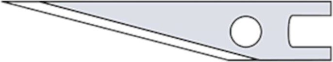 Ersatzklinge für Messergriffe spitz, F3 32,8x5,7x0,5mm