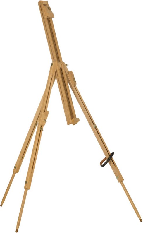 Staffelei, höhenverstellbar, klappbar, natürliches Buchenholz, für Leinwände bis 107H cm