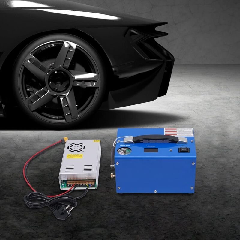 Hochdruckluftkompressor mit automatischem Abschluss 30 MPa/300 bar Luftpumpe 12 V 250 W PCP Portable 4500 psi für Tanks ...