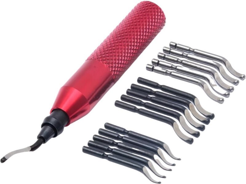 Entgratwerkzeug, Gratentferner mit 15 Klingen in 3 Modellen, 360° drehbare Entgratklingen, Entgrater für 3D-Druck, Epoxi...