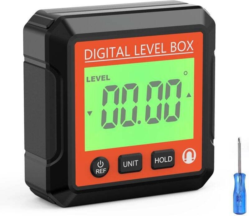 Vtizikl Niveau numérique, rapporteur électronique, inclinomètre avec base magnétique, niveau de précision LCD, instrumen...