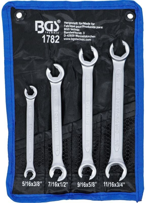 Offener Doppel-Ringschlüssel-Satz Zollgrößen 4-tlg.