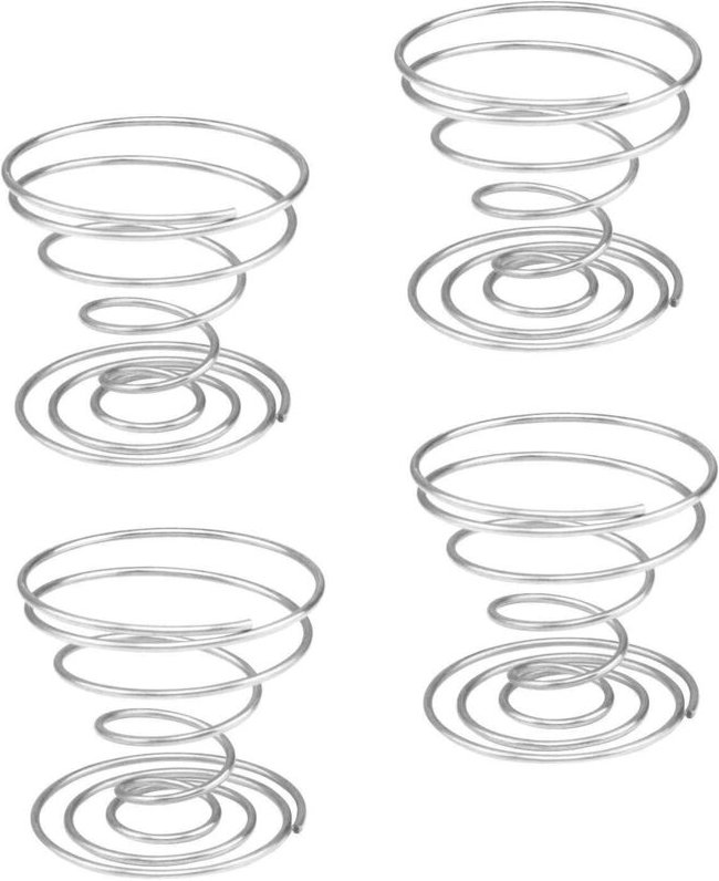 4x Stilvolle Eierbecher - Edelstahl