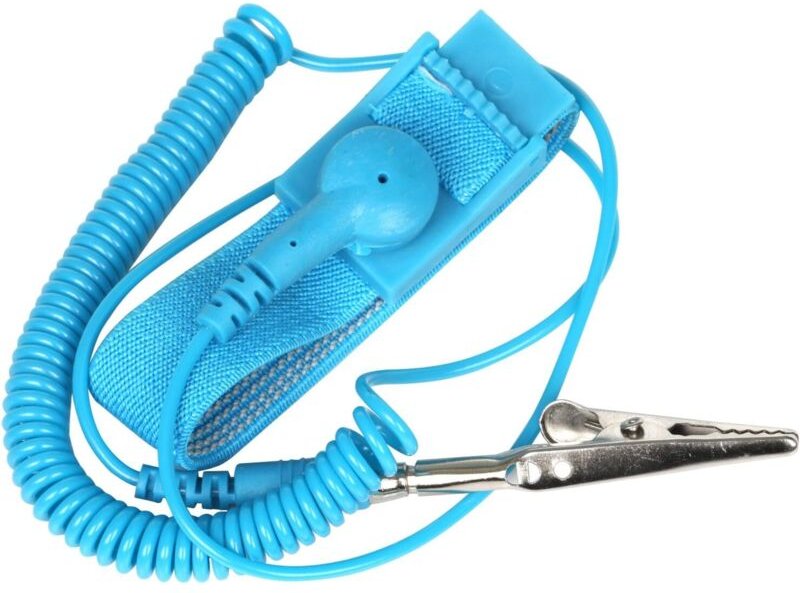 Antistatisches Armband zum Schutz vor elektrostatischer Entladung (ESD) – mit Erdungsdraht und Krokodilklemmen – sichere...
