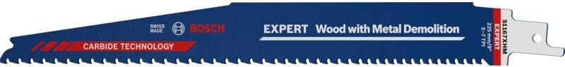 Professional Expert 'Wood with Metal Demolition' s 1167 xhm Säbelsägeblatt, 3 Stück (2608900399) - Bosch