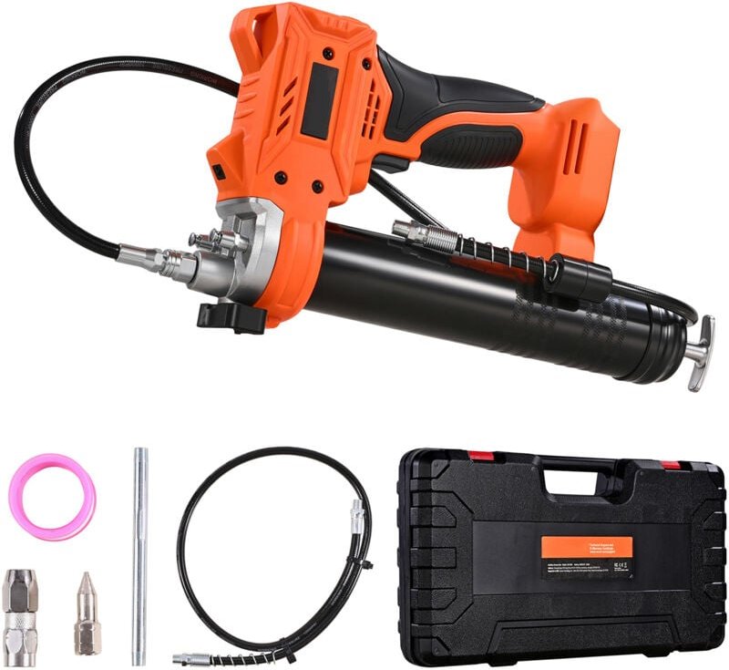 Mophorn - Akku-Fettpresse, 80.000 psi Max. Druck, batteriebetrieben mit LED-Licht und 35,4-Zoll-Schlauch, 20 v Leistung ...