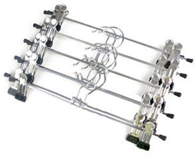 Haloyo - 20Stück Kleiderbügel Klammerbügel Hosenbügel Rockbügel Clipbügel Metall