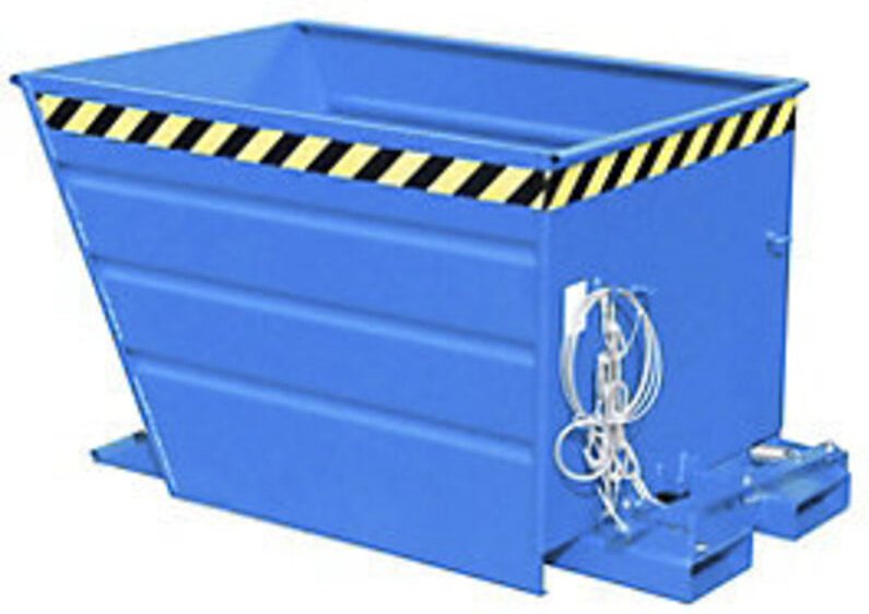 Bauer Kippbehälter mit Hebelverschluß VG 550, lackiert, Lichtblau