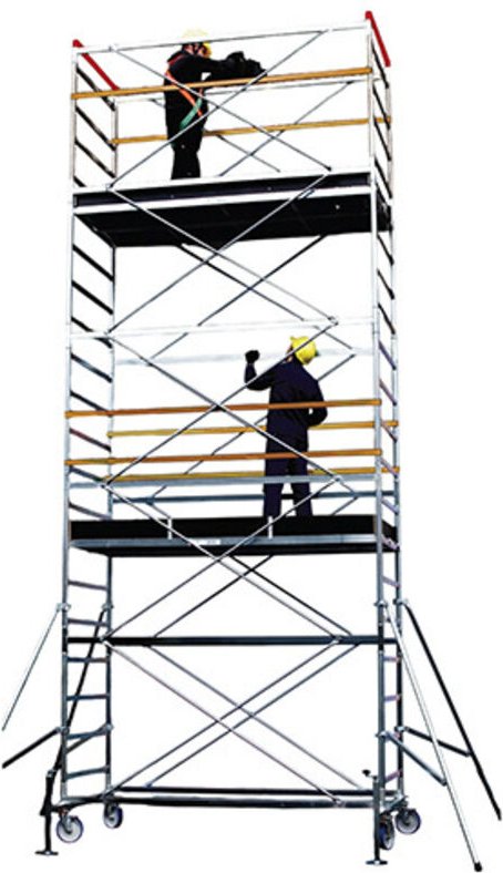Rollgerust aus Stahl - 1 Bühnen - Max. Arbeitshöhe 8,60m - SUP-HD-06
