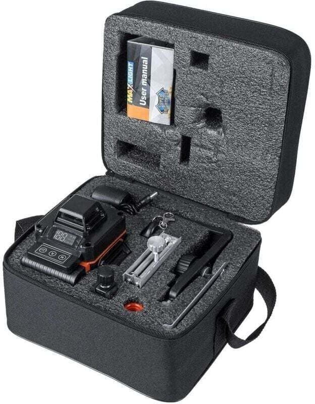 360°-Selbstnivellierungslaser, 16 Linien für Fliesen und Decken, wiederaufladbarer grüner Strahl, 4D-Karte, magnetische ...