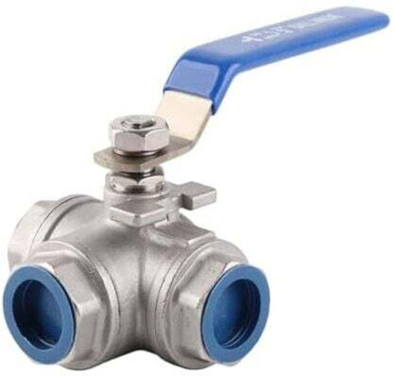 Vtizikl Robinet à bille en acier inoxydable SUS304, Type T, filetage femelle, vanne d'arrêt 3/4 "DN20