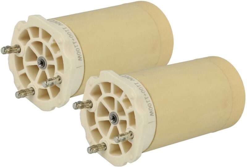 vhbw 2x Heizelement kompatibel mit Leister Mistral Heißluftschweißpistole - 2200 W, Keramik Heizkern, 4,45 x 8,6 cm