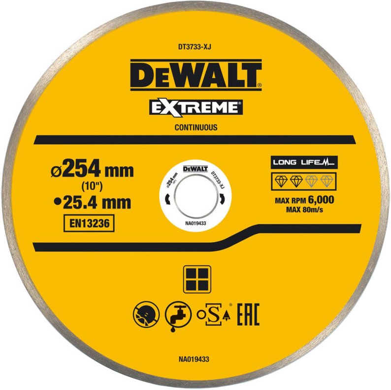 Zubehör - Fliesensägeblatt 254x1,6 mm DT3733 - Dewalt