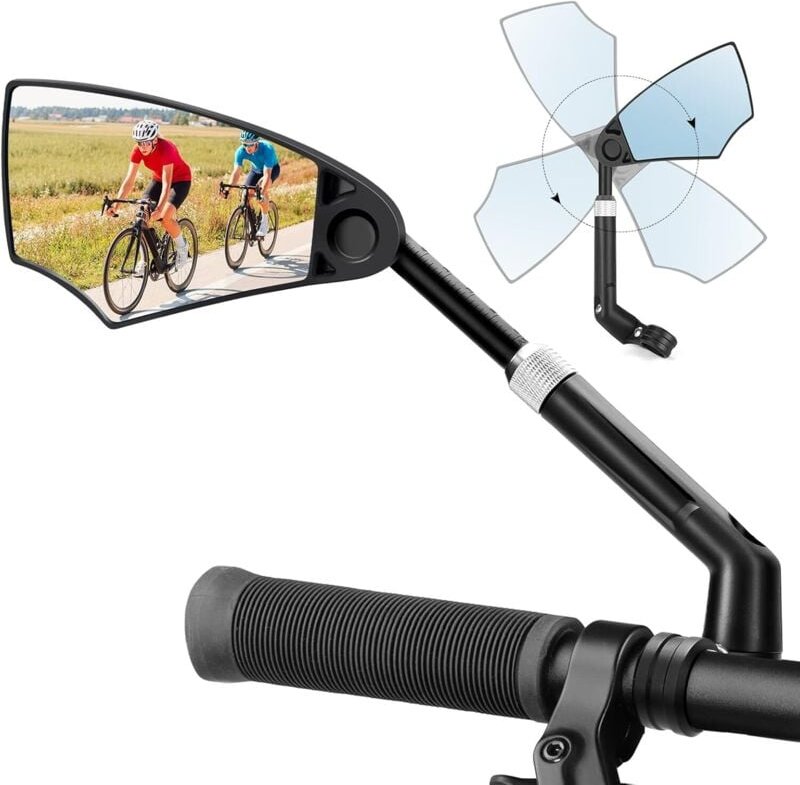 Fahrrad-Rückspiegel, 1 Stück, verstellbar, um 360° drehbar, für Elektro-Fahrrad, Rückspiegel, HD-Glas, hochwertige Unive...