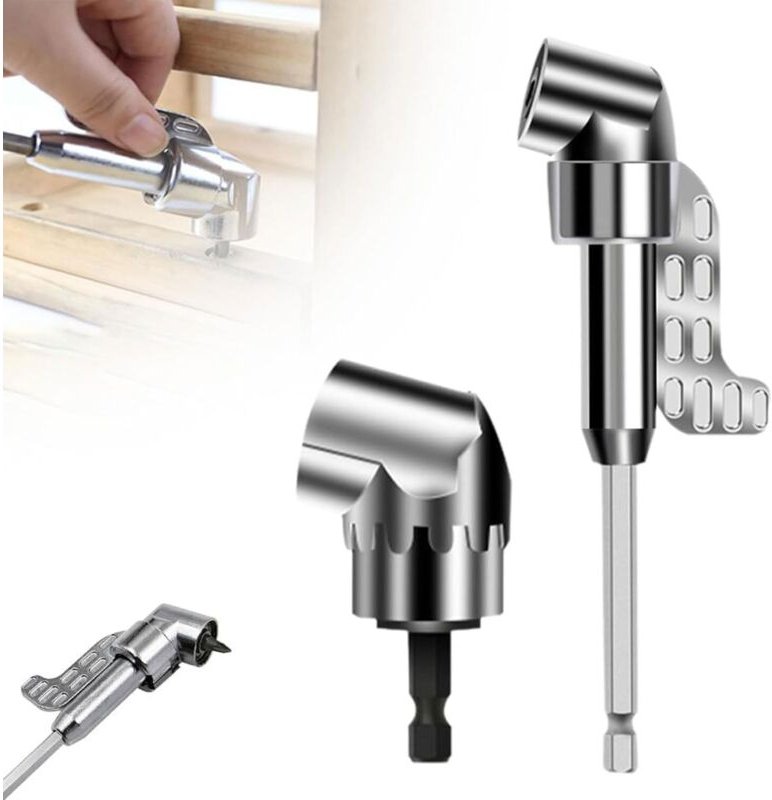 2 Pack Winkelschrauber Aufsatz, 90 Grad Winkelaufsatz für Akkuschrauber, Winkelbohraufsatz 1/4 Zoll für Akkuschrauber, W...