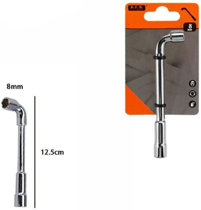 Trade Shop - 8 MM CHROM-VANADIUM-STAHL SECHSKANT-STECKSCHLÜSSEL 60229 -