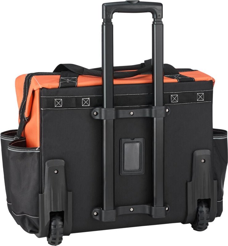 Mophorn - Werkzeugtasche mit Rollen, 50 kg Belastbarkeit, 27 Fächer, Arbeitsrucksack mit ausziehbarem Griff & robustem S...