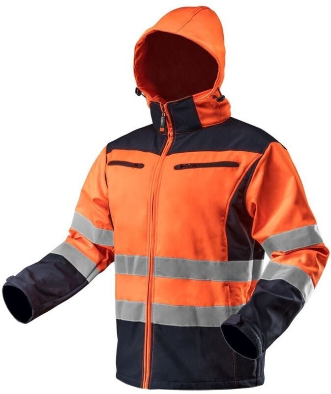 NEO - Softshell-Warnjacke mit Reflektionsstreifen orange xxxl