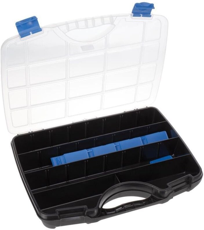 - Sortimentskasten - 388 x 290 x 61 mm - 21 Herausnehmbare Trennwände - 6 L