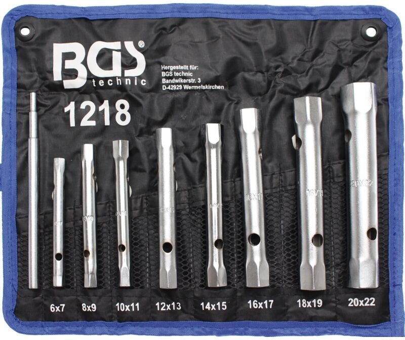 Rohrsteckschlüssel-Satz sw 6 x 7 - 20 x 22 mm 9-tlg.