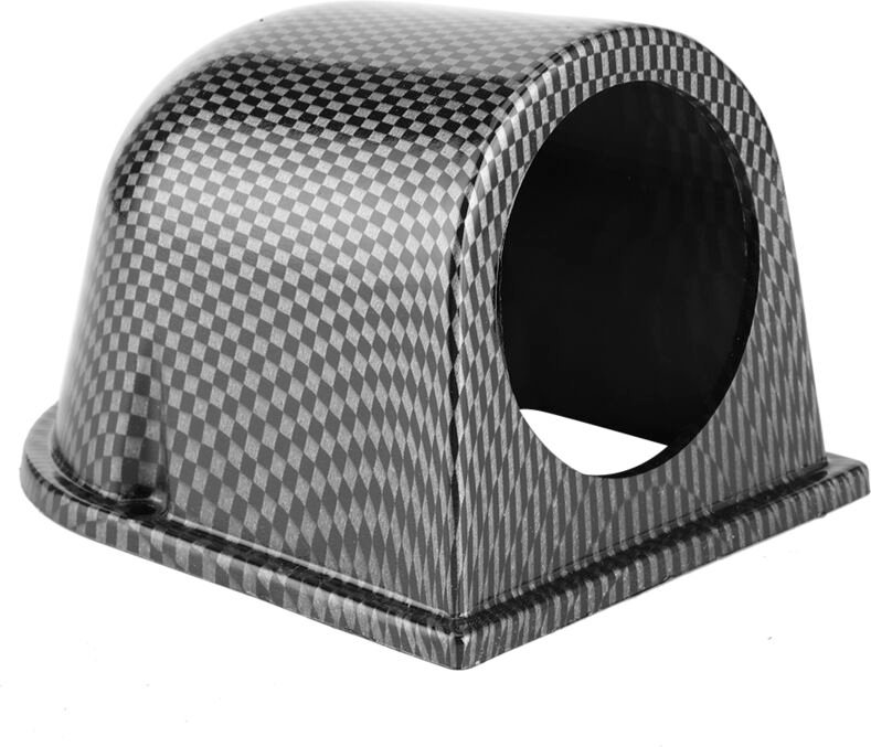 Akozon 52 mm (2 Zoll) Carbonfaser-Optik, Einzelloch-Armaturenbrett-Montagehalterung für Instrumentenhalterung und Fahrze...