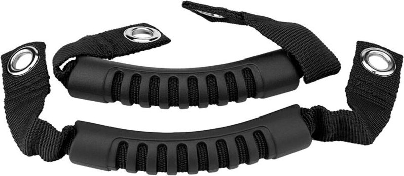 Eosnow 2-teiliges Haltegriff-Set für die Kopfstütze der Rücksitzlehne mit Loch für JEEP Wrangler 1995–2017, Schwarz