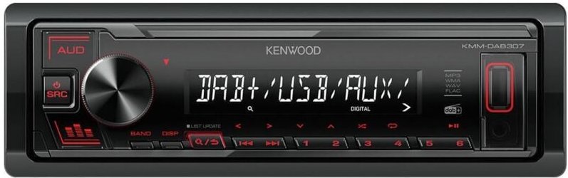 Kenwood KMM-DAB307AO Auto Media-Receiver Schwarz 200 W
