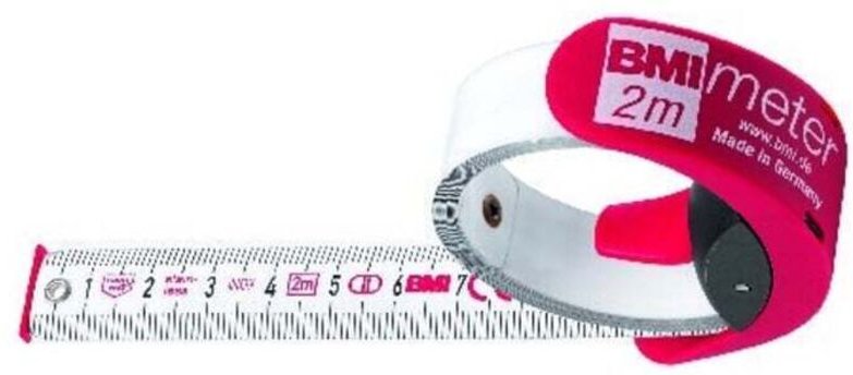 Taschenbandmaß BMI meter 2mx16mm weiß BMI