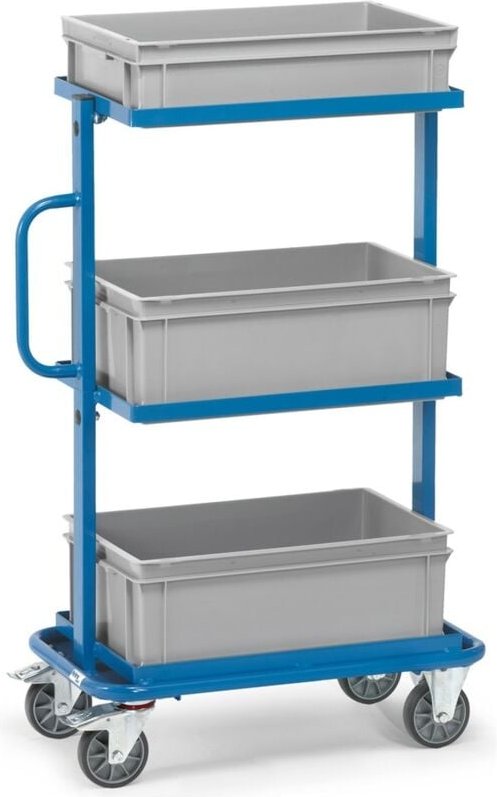 Beistellwagen - mit 3 Kästen, Ladefläche 605 x 405 mm - Fetra