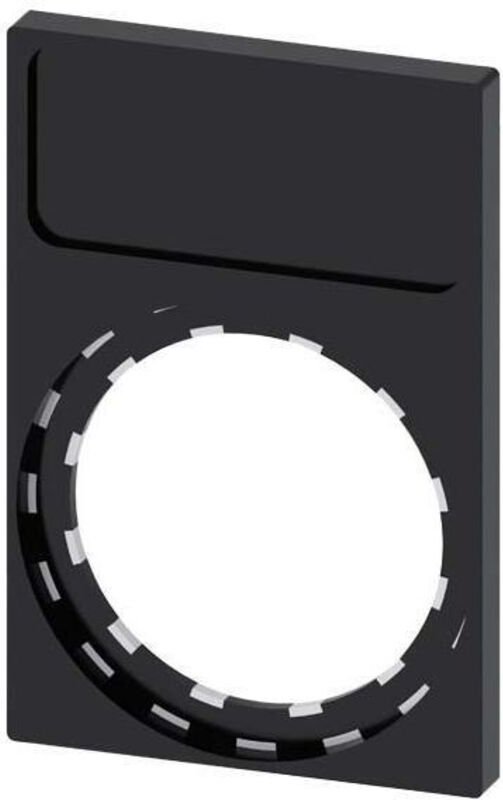 Siemens typenschildhalter 12,5x27mm q serie schwarz 3su19000an100aa0