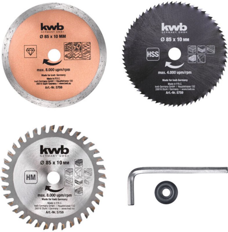 Mini-Kreissäge Set 5tlg - KWB