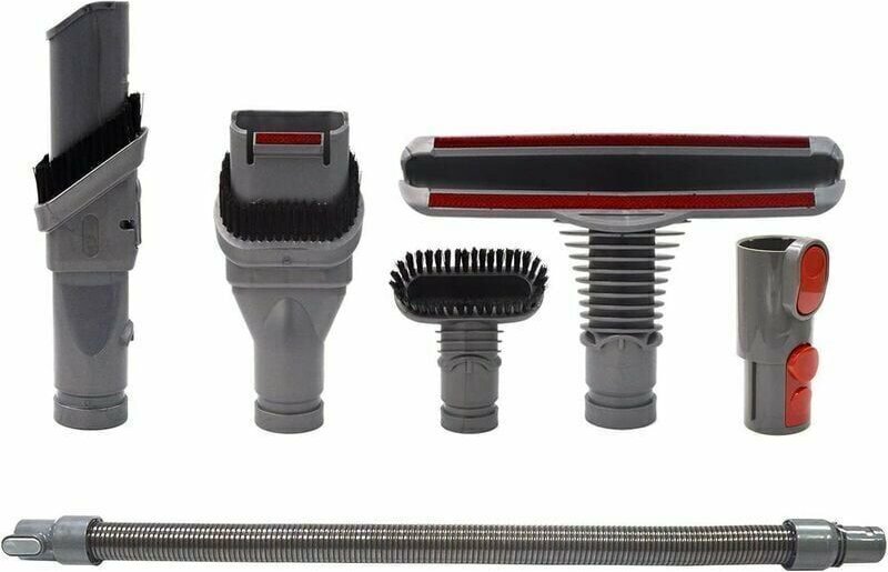 Bürsten-Zubehörset mit Schlauch für Dyson V8 V7 V6 V10 SV10 SV11 Staubsauger mit Adapter, Komplettes Reinigungsset für D...