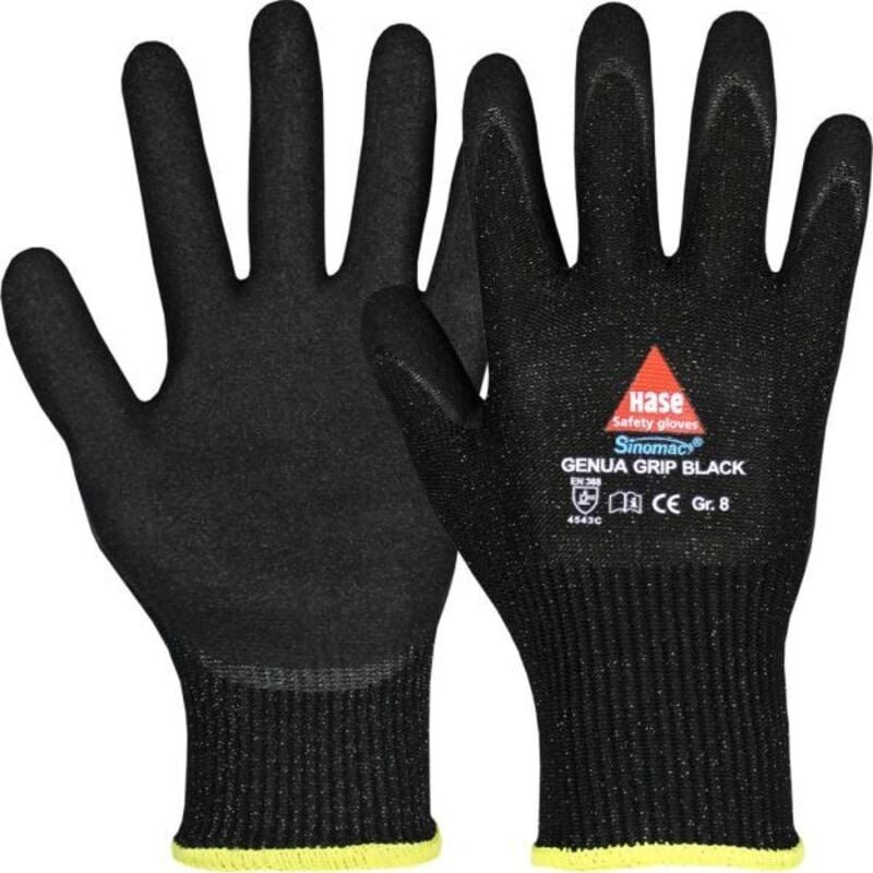 Hase Schnittschutzhandschuhe "Genua Grip Black" 7