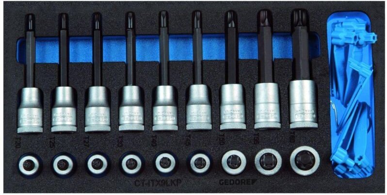 1500 CT1-ITX 19 lkp Satz Schraubendrehereinsätze 1/2' in Check-Tool-Modul