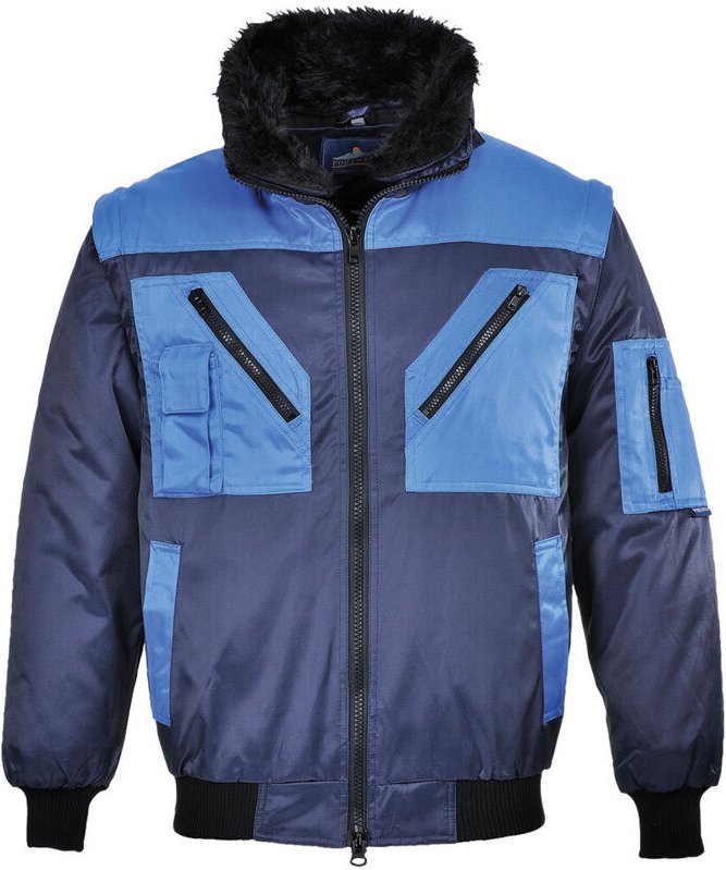 Pilotjacke zweifarbig Farbe: Marine Größe 4XL - Portwest