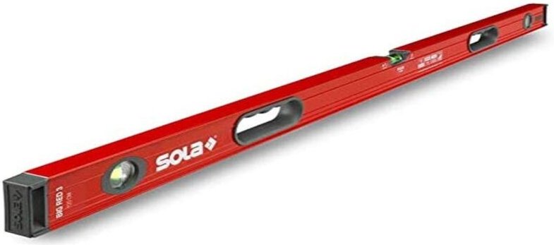 Sola - Big Red 3 Wasserwaage 150cm mit 2 Griffen rot pulverbeschichtet Aluminium