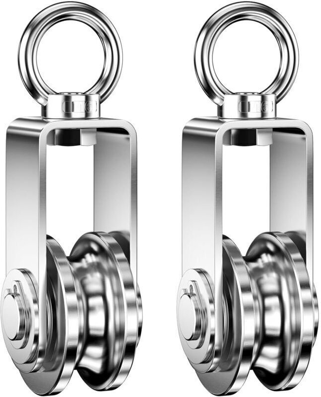 Seilrollen, Edelstahlrolle, silberne Seilrolle, Rolle, Seilrollen, Rolle, Rollenzieher, Rollen mit Kugellagern, Flaschen...