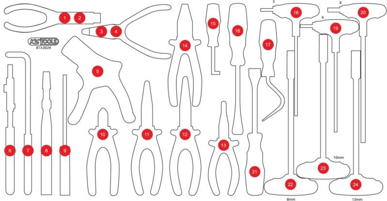 Ks Tools Leere Schaumstoffeinlage zu 813.0024