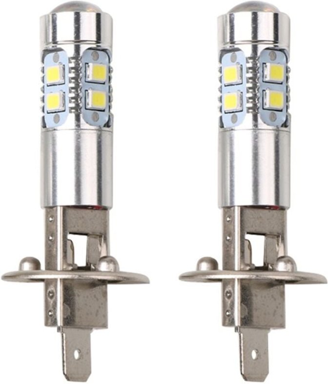 Tlily - 2PCS Auto Lampe 100W H1 led Lampen 6000K 2835 smd 10LED Super Helle Abblendlicht Motorrad