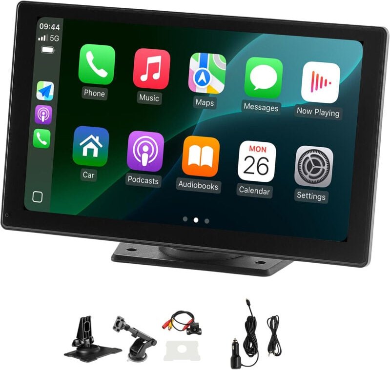 Mophorn Kabelloses Autoradio (228,6 mm) HD-Touchscreen mit vielseitigen Funktionen, kompatibel mit Apple CarPlay und And...