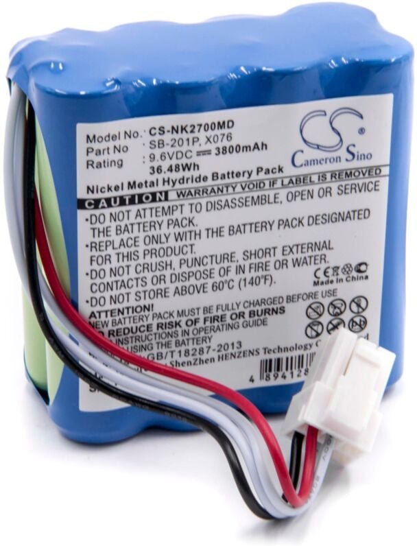1x Akku kompatibel mit Nihon Kohden PVM-2700, PVM-2703, PVM-2701 Medizintechnik (3800 mAh, 9,6 v, NiMH) - Ersatz für SB-...