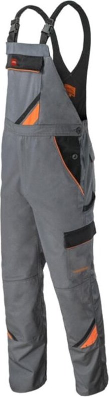 Arbeitslatzhose grau mit Kniepolstertaschen 64