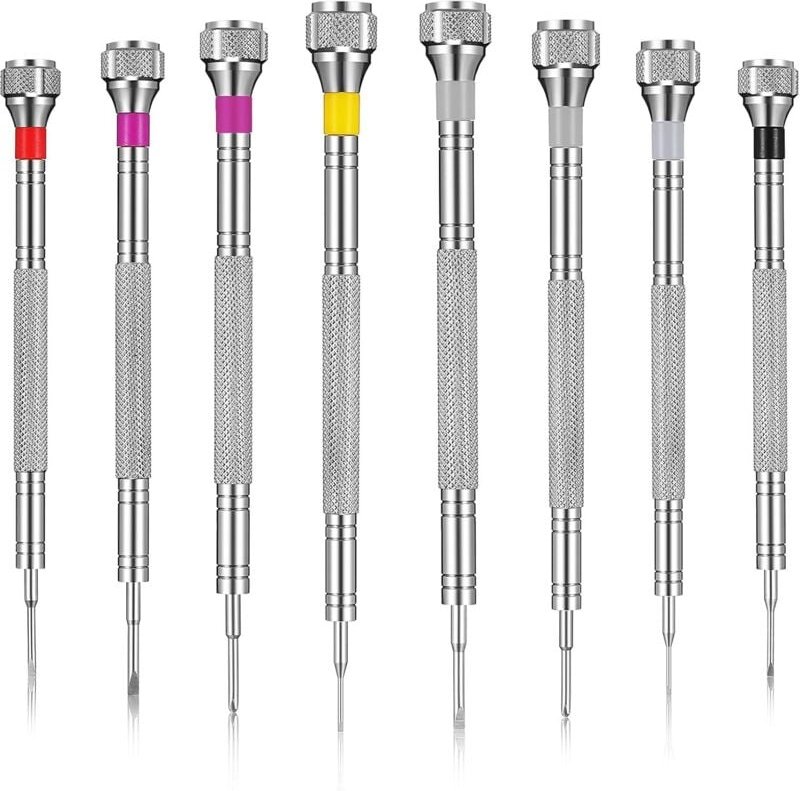 8-teiliges Präzisions-Schraubendreher-Set, Juwelier-Schraubendreher-Set, Uhrenreparatur (0,6–1,6 mm), Mikro-Schraubendre...
