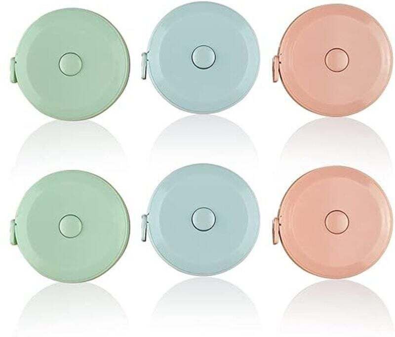 6-teiliges Maßbandset, 1,5 m/60 Zoll Nähmaßband, praktisches Rollmaßband, flexibles Maßband zum Messen von Längen, Nähzu...