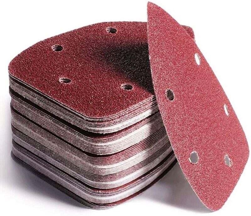 60 Stück Maus-Detail-Schleifblätter, 5 Löcher, Klett-Schleifpad, verschiedene Körnungen 40/60/80/120/180/240 Maus-Schlei...