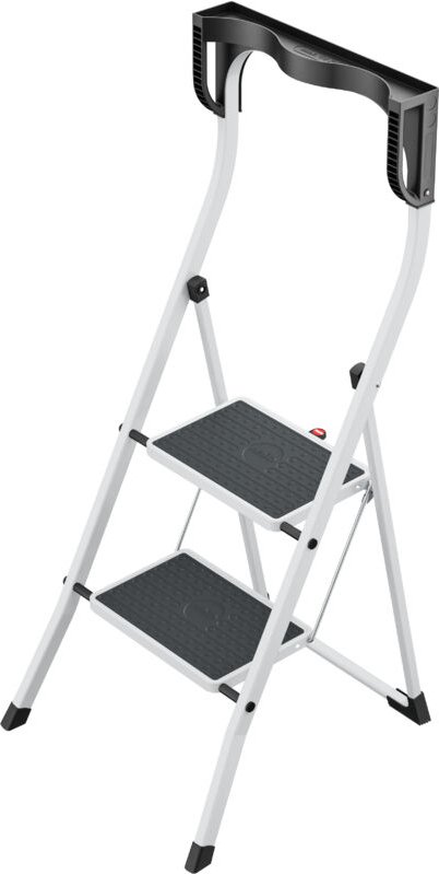 Kaiserkraft - Klapptritt Stufen 2Plattform-H.470mm Stahl/Kunststoff m.Anti-Rutsch-Matten hailo